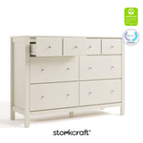 Horizon frosted oat 6 drawer dresser with GGG and PTPA logos on top right