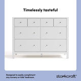 Horizon white with driftwood 6 drawer dresser style callout