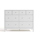 Horizon white with driftwood 6 drawer dresser front view