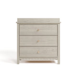 Graco Sasha 3 Drawer Chest with Removable Changing Table Topper in London Fog front facing image