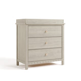 Graco Sasha 3 Drawer Chest with Removable Changing Table Topper in London Fog angled image