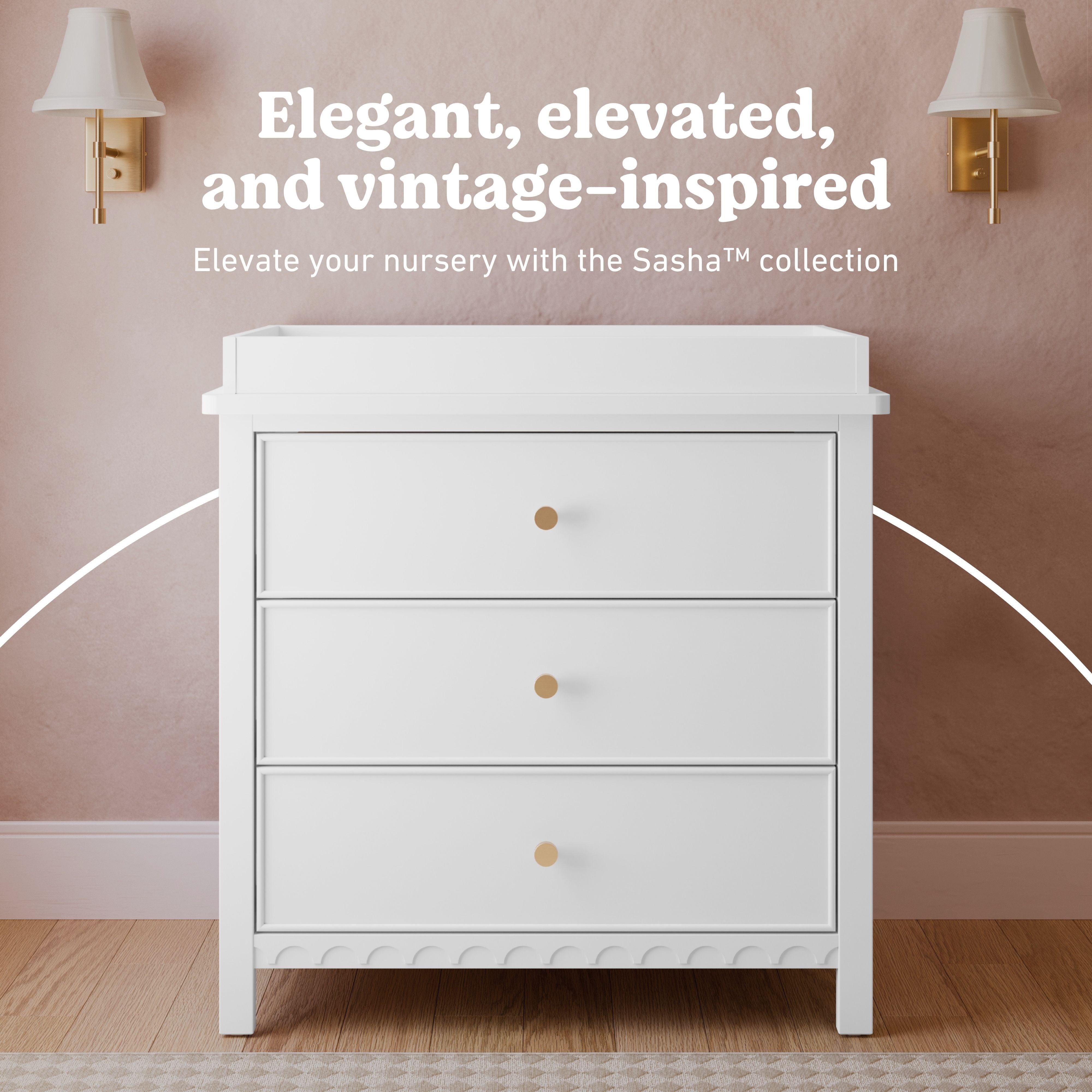 Graco Sasha 3 Drawer Chest with Changing Topper in White
