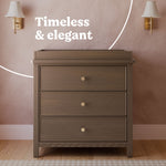 Sasha hazelnut 3 drawer chest with topper style callout