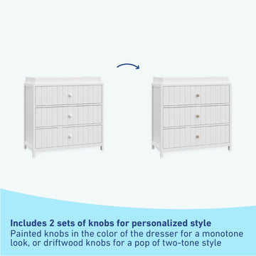target modern 3 drawer dresser instructions Teddi® 3 Drawer Chest with Customizable Knobs and Removable Changing Topper