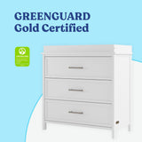 Classic white 3 drawer chest with topper GGG certified callout