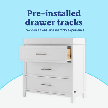 Classic 3 Drawer Chest with Removable Changing Table Topper | Storkcraft