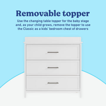 palaka dress Classic 3 Drawer Chest with Removable Changing Table Topper
