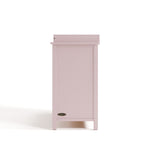 classic blush 3 drawer chest with changing topper side view