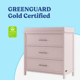 Classic blush 3 drawer chest with topper GGG certified callout