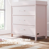 Classic blush 3 drawer chest with topper style callout