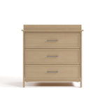 Classic driftwood 3 drawer chest with topper front view