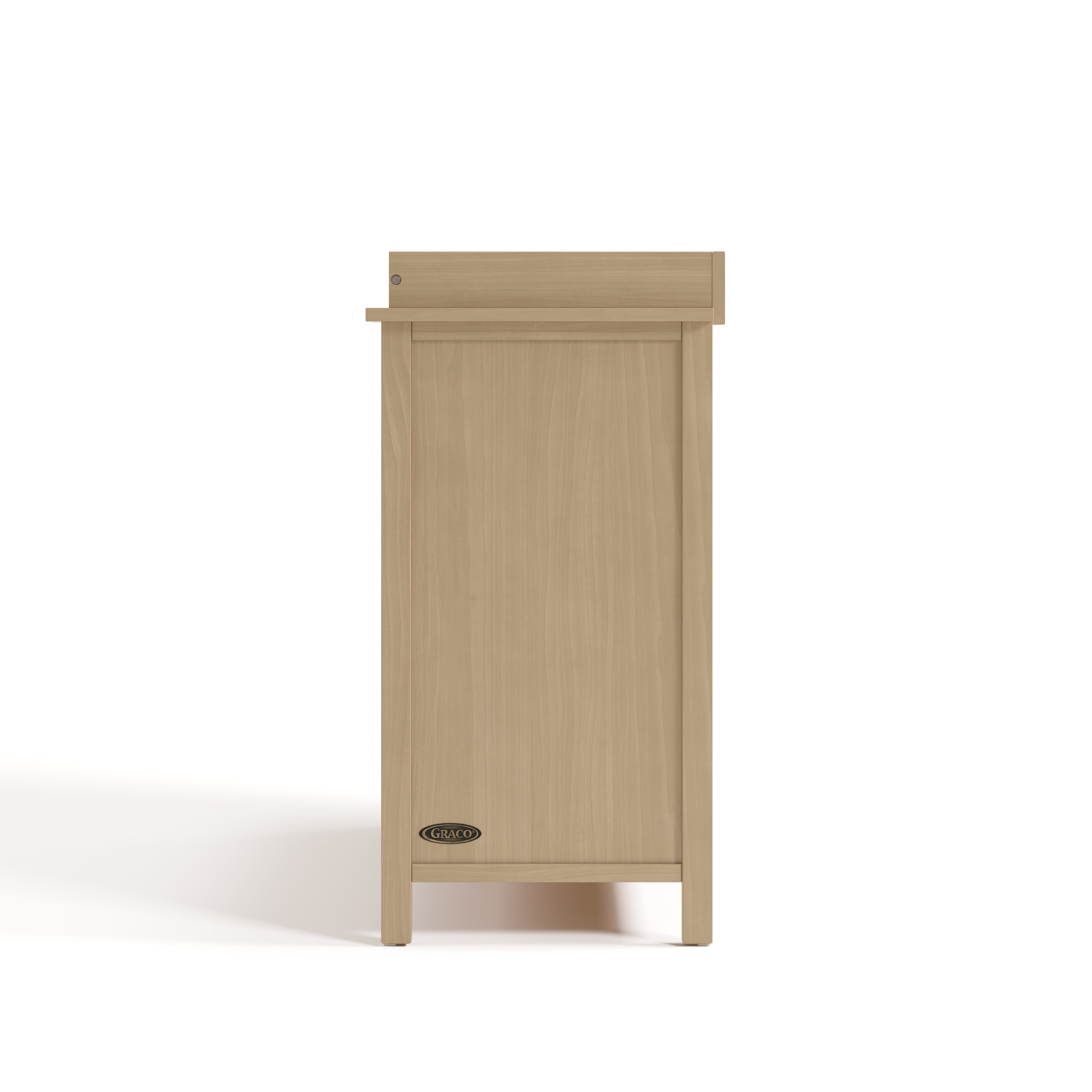 Classic driftwood 3 drawer chest with topper side view