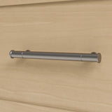 Classic driftwood 3 drawer chest with topper close up of drawer handle