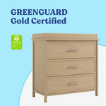 Classic driftwood 3 drawer chest with topper certifications callout