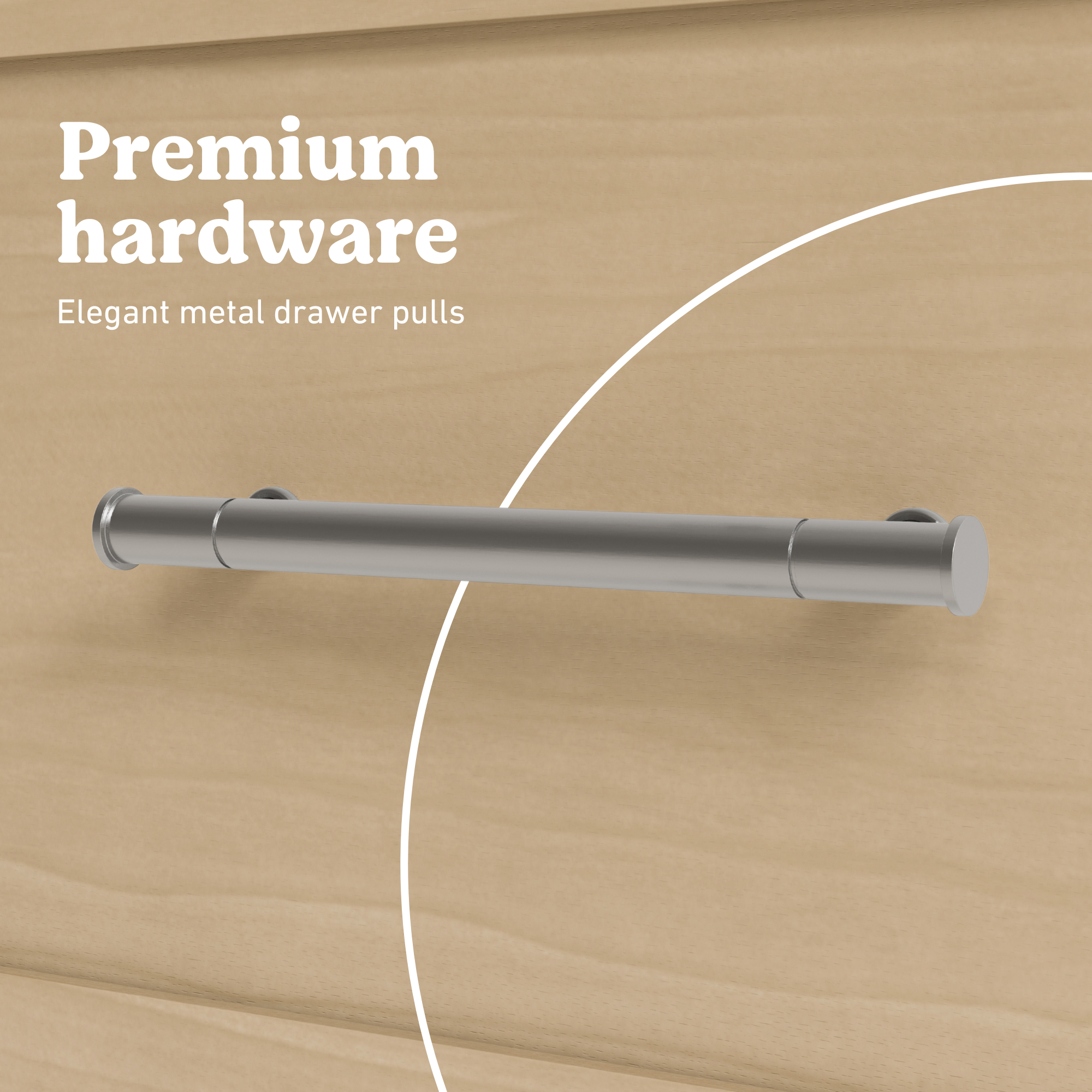 Classic driftwood 3 drawer chest with topper premium hardware callout