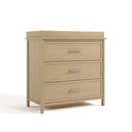 Classic driftwood 3 drawer chest with topper angle view