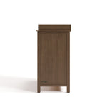 classic hazelnut 3 drawer chest with changing topper side view