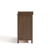 classic hazelnut 3 drawer chest with changing topper side view