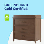 Classic hazelnut 3 drawer chest with topper GGG certified callout
