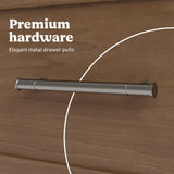 Classic hazelnut 3 drawer chest with topper premium hardware callout