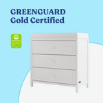 Olivia white 3 drawer chest with changing topper GGG certified callout