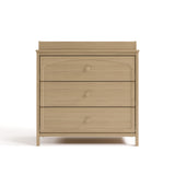 Olivia driftwood 3 drawer chest with changing topper front view