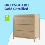 Olivia driftwood 3 drawer chest with changing topper GGG certified callout