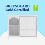 Olivia white 3 drawer combo dresser certifications callout