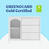 Olivia white 3 drawer combo dresser certifications callout