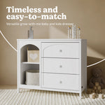 Olivia white 3 drawer combo dresser style callout