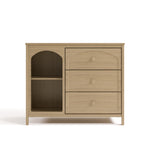 Olivia driftwood 3 drawer combo dresser front view