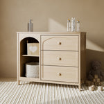 Olivia driftwood 3 drawer combo dresser in nursery