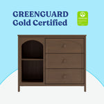 Olivia hazelnut 3 drawer combo dresser certifications callout