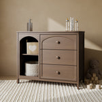Olivia hazelnut 3 drawer combo dresser in nursery