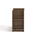 Read-with-Me hazelnut 3 drawer chest with changing topper side view
