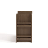Read-with-Me hazelnut 3 drawer chest with changing topper side view