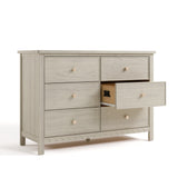 Graco Sasha 6 Drawer Dresser in London Fog Angled Image