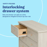 Graco Sasha 6 Drawer Dresser in London Fog interlocking drawer Callout image