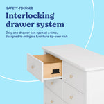 Graco Sasha 6 Drawer Dresser in White