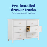 Graco Sasha 6 Drawer Dresser in White