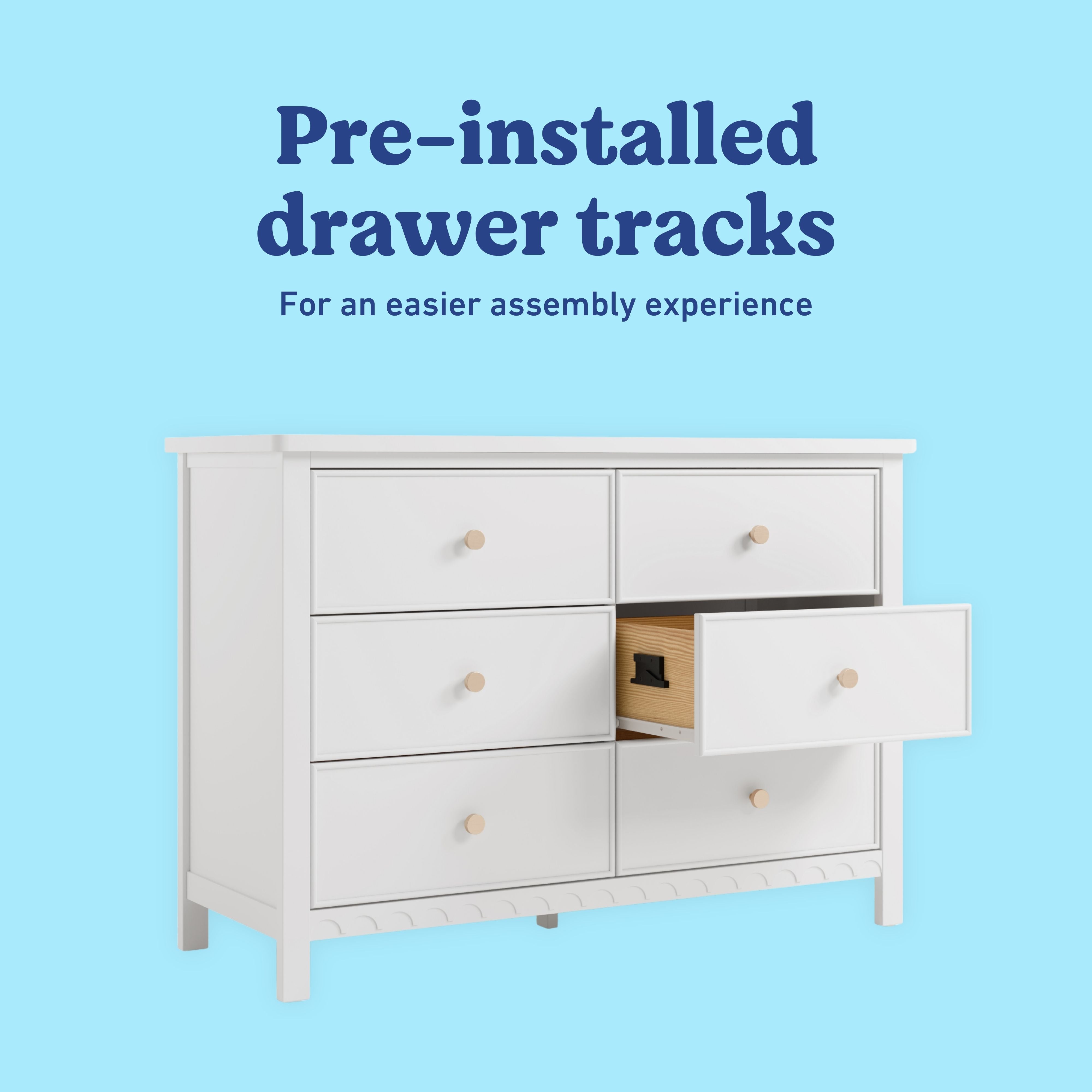 Graco Sasha 6 Drawer Dresser in White