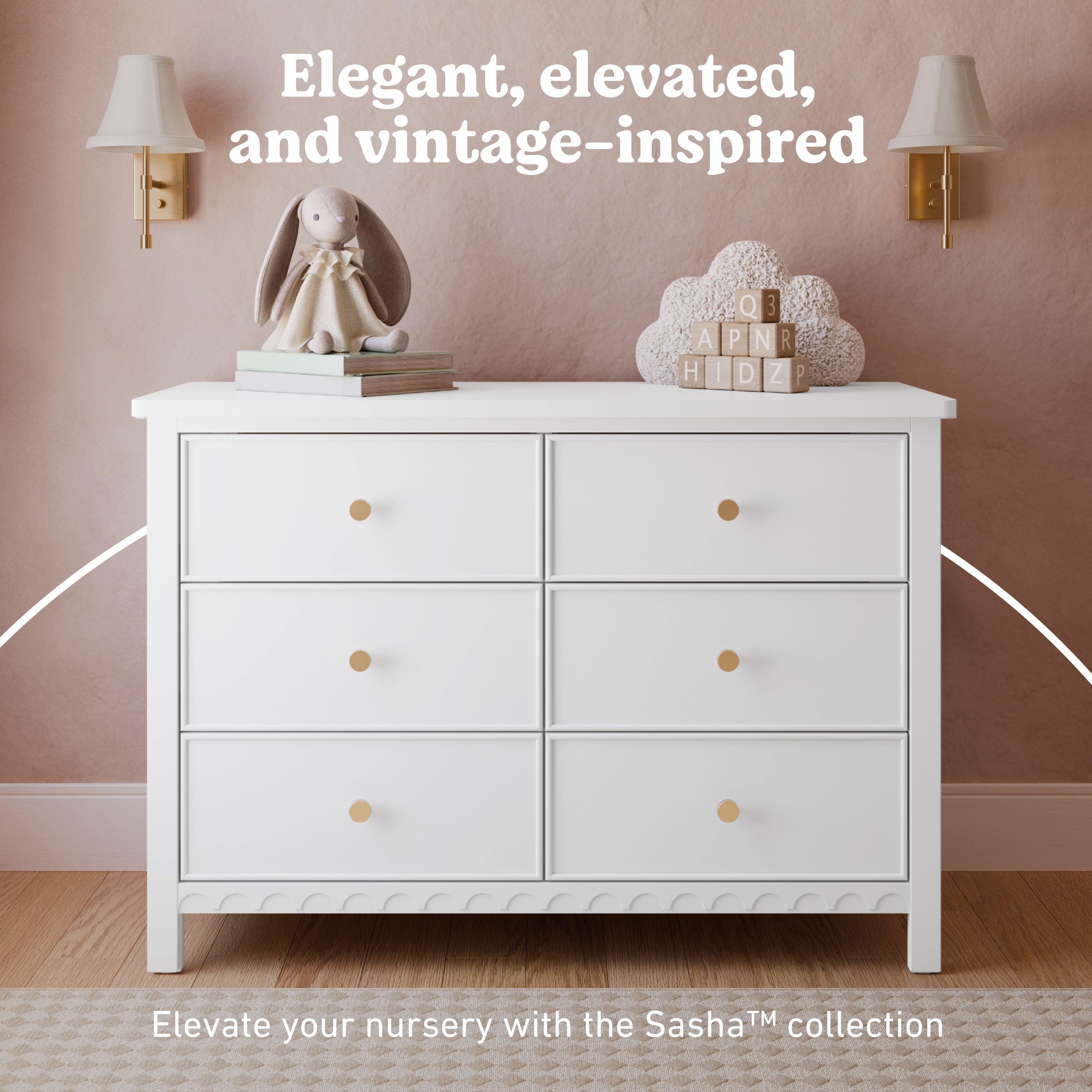 Graco Sasha 6 Drawer Dresser in White