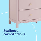 Graco Sasha 6 Drawer Dresser in Blush