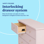 Graco Sasha 6 Drawer Dresser in Blush