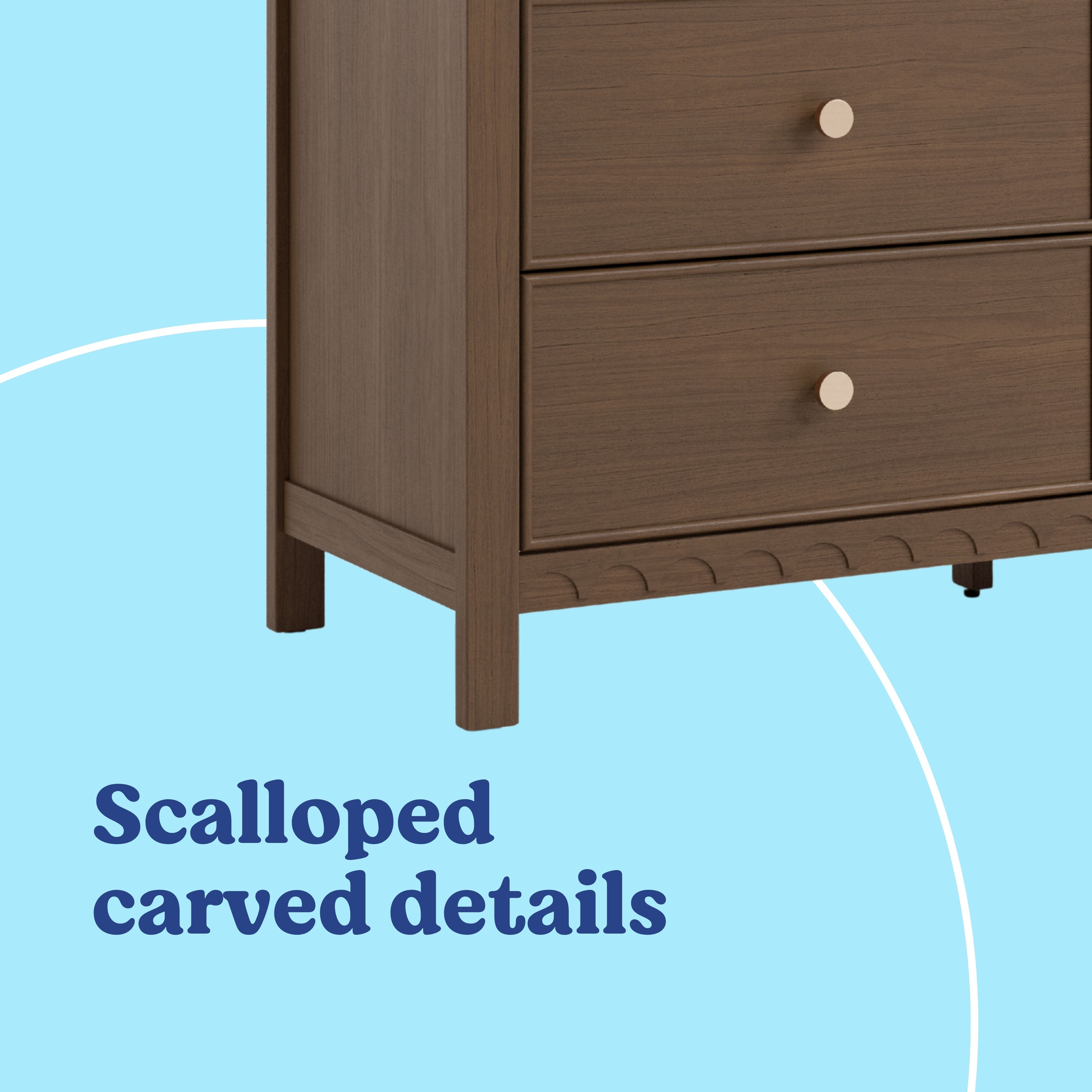 Graco Sasha 6 Drawer Dresser in Hazelnut