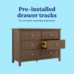 Graco Sasha 6 Drawer Dresser in Hazelnut