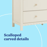 Graco Sasha 6 Drawer Dresser in Frosted Oat
