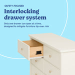 Graco Sasha 6 Drawer Dresser in Frosted Oat