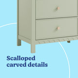 Graco Sasha 6 Drawer Dresser in Sage