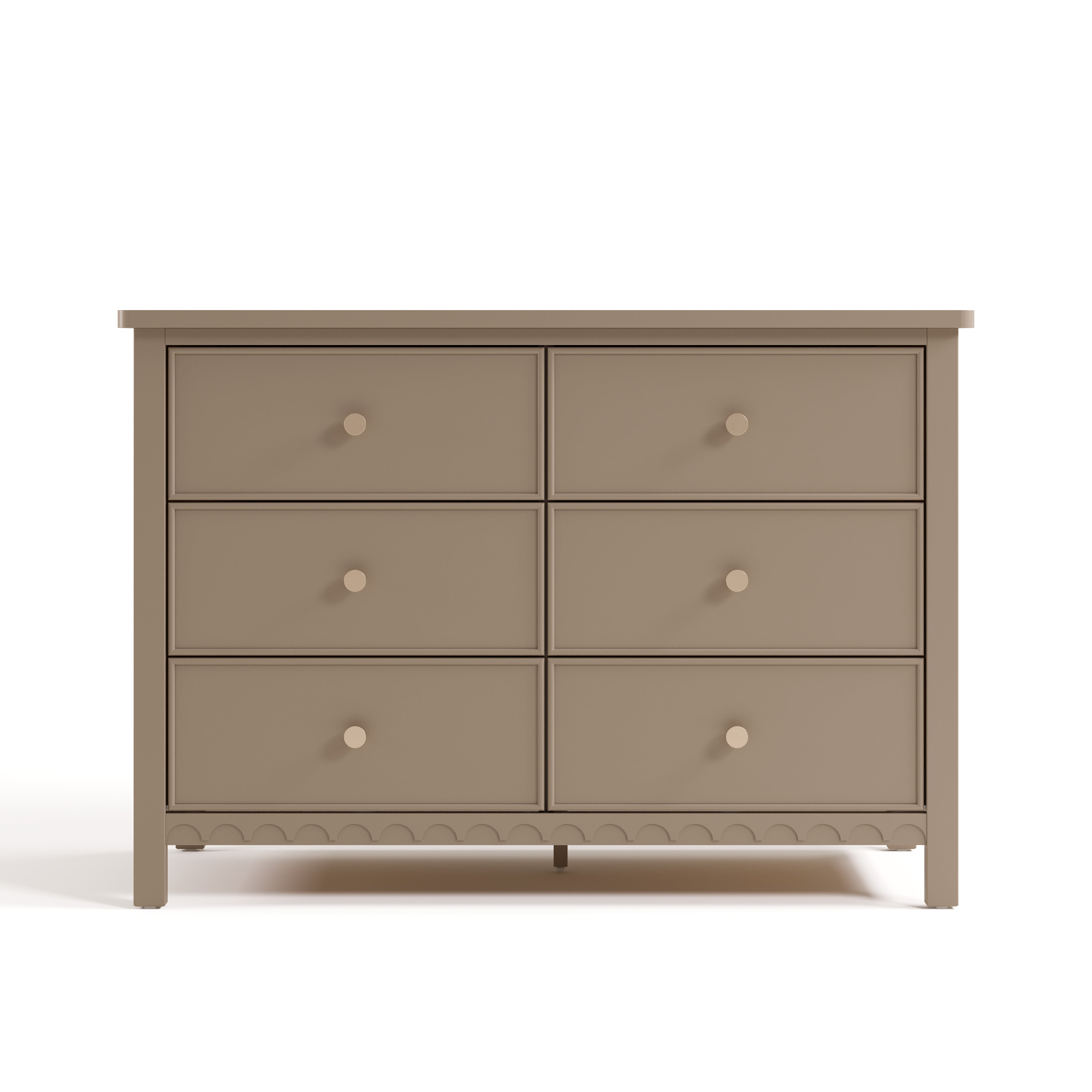 Graco Sasha 6 Drawer Dresser in Taupe front facing image